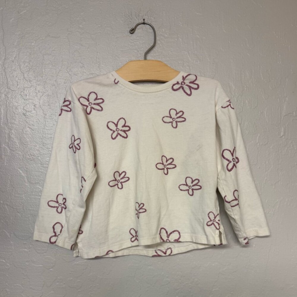 $12 ADD ON Zara long sleeve glitter flowers Janie and Jack Baby Gap Mini‎ Boden